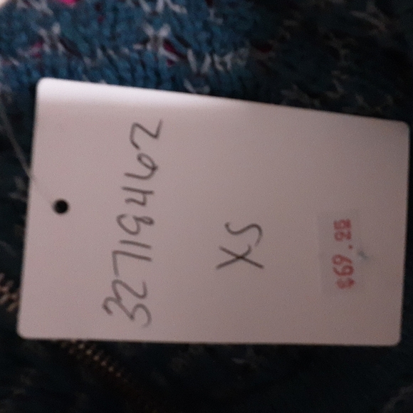 Anthropologie Moth women open knit sweater XS high low zipper accent festival - Picture 9 of 10